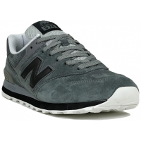 New Balance 574 темно-серые с черным