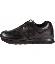 New Balance 574 All Black кожаные