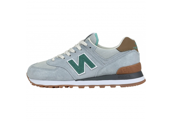 New Balance 574 голубые с зеленым