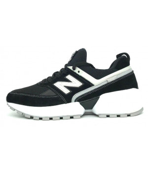 New Balance кроссовки 574 черные с бежевым