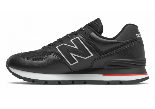 New Balance кроссовки 574 Rugged черные с красными вставками