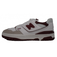 Кроссовки New Balance 550 белые с бордовым