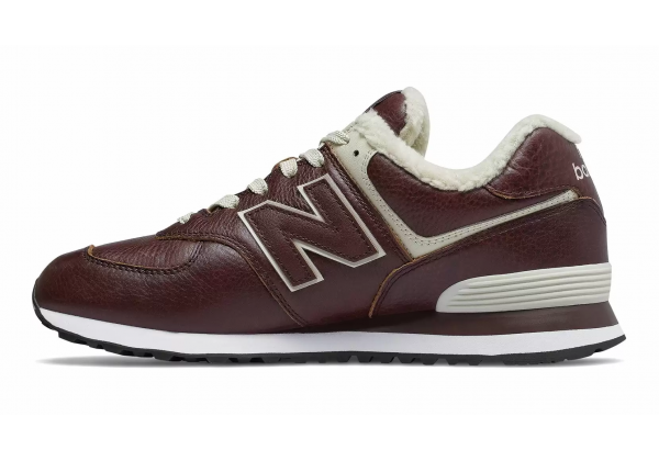 New Balance кроссовки 574 зимние коричневые