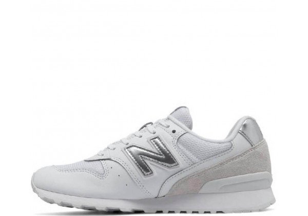 New Balance 996 кожаные белые с серым