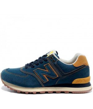 Мужские кроссовки New Balance 574 Suede Pack темно-синие