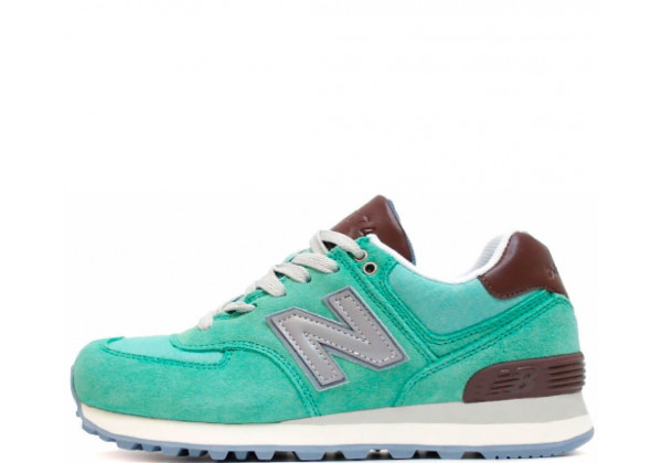 Кроссовки New Balance женские 574 Premium зеленые
