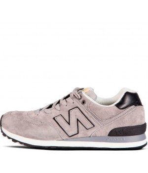 Кроссовки New Balance женские 574 серые с коричневым 