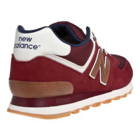 Мужские кроссовки New Balance 574 бордовый с коричневым 